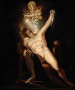 John Miltonin kadonnut paratiisi, saatana ja synnin synty (kirja II, 746-758), maalaus nro. 6 Milton Gallerystä