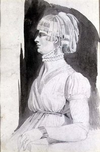 Tutkimus naisesta (lyijykynä, kynä ja pesuaine) tekijältä Johann Heinrich Füssli