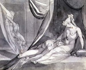 Kuoleman ja unen kotiin tuoma Sarpedonin ruumis ("Ilias", kirja XVII, 682) tekijältä Johann Heinrich Füssli