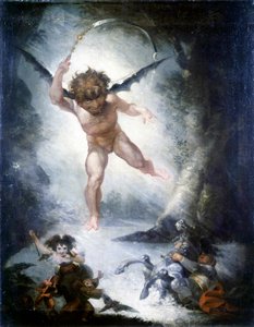 Robin Goodfellow (Puck) (Kesäyön unelma) - kirjoittanut Fussli (Fuseli), Johann Heinrich (1741-1825)