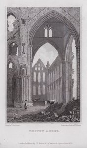 Whitby Abbey (kaiverrus) tekijältä Henry (after) Gastineau