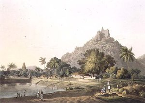 Trinchicunumin pagodit, levy XI, kaiverrus Daniel Havell (1785-1826) 1809 (kaiverrus)
