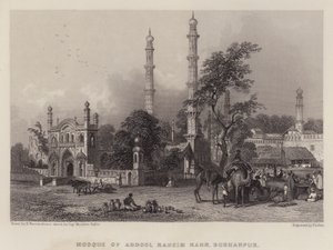 Abdul Rahim Khanin moskeija, Burhanpur (väri litho)