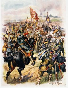 Haroldin (n. 1022-66) Last Stand, kuvitus majuri C.H. Wylly tekijältä Henry A. Payne