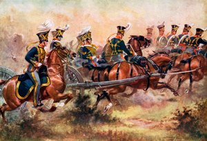 "Royal Horse Artillery, c1832", c1920. tekijältä Henry A Payne