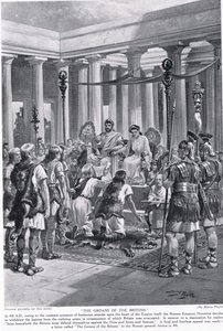 The Groans of the Britons, kuvitus "Hutchinsonin kansakuntien historiasta", n. 1910