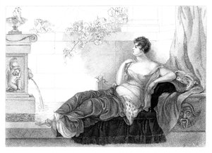 Mary Robinson 1757-1800, englantilainen runoilija ja kirjailija, 1830.