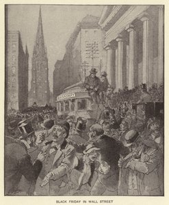 Black Friday Wall Streetillä (litho) tekijältä Henry Alexander (after) Ogden