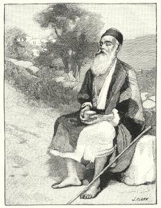 Sokea kerjäläinen lähellä Jerusalemia (litho) tekijältä Henry Andrew Harper