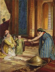 Kauppiaan talo Damaskoksessa (väri litho)