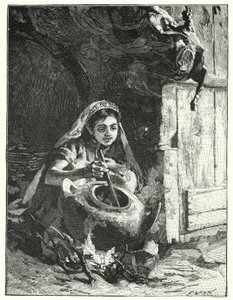 Kuohuva ruukku tai chaldron (litho)