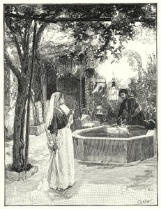 Talon piha Damaskoksessa (litho) tekijältä Henry Andrew Harper