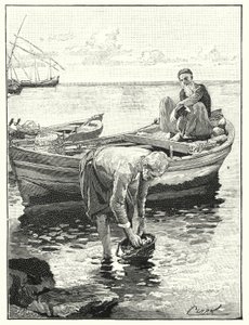 Kalastajat Tiberiaanmerellä (litho) tekijältä Henry Andrew Harper