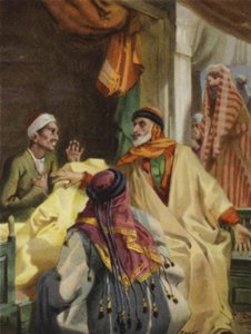 Damaskoksen basaarissa (väri litho) tekijältä Henry Andrew Harper