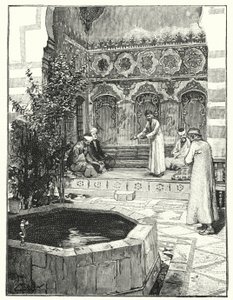 Vieraiden vastaanotto levanissa, Damaskos (litho) tekijältä Henry Andrew Harper