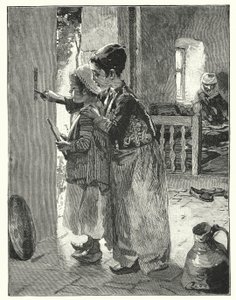 Perussäännöt ja lait juutalaisten talon ovipylväästä (litho) tekijältä Henry Andrew Harper