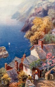 Rose Cottage, Clovelly (värilitro) tekijältä Henry B. (after) Wimbush