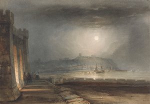 Scarborough Harbour, Yorkshire - Moonlight