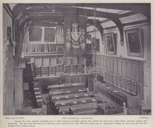 Guildhallin sisätilat, Canterbury, Kent (m/v kuva) tekijältä Henry Beauchamp Collis
