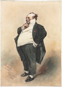 Joseph Prudhomme seisomassa, 1868.