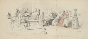 Teekutsut Prince de Contin luona, 1800-luvun puoliväli.