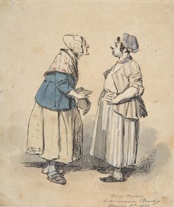 Kaksi juorua Les Deux Gossips, 1832.