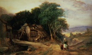 Dartmoorin rajoilla, n. 1840 (akvarelli paperille)