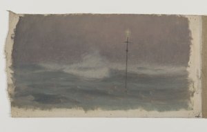 Risti ja aalto, Bretagne, noin 1905 (öljy kankaalle) (öljy kankaalle)