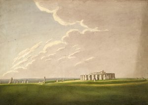 Stonehengen suuri antediluvian temppeli: alkuperäisessä tilassaan pohjoisesta, 1824-1839 tekijältä Henry Browne