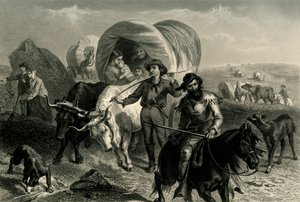 "Emigrants Crossing the Plains", c1869, 1874. tekijältä Henry Bryan Hall Jr.