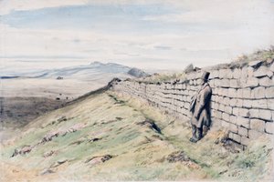 Cockmount Hill (lyijykynä, wc ja guassi paperille, kortilla) tekijältä Henry Burdon Richardson