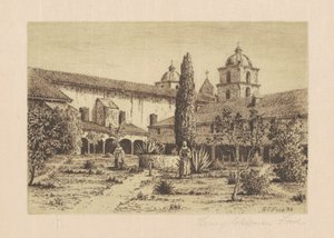 Puutarha, Mission Santa Barbara tekijältä Henry Chapman Ford