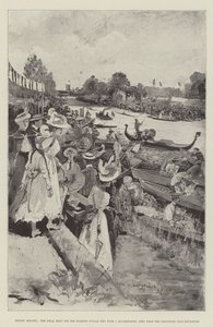 Henley Regatta, Diamond Scullsin viimeinen alkuerä (Ten Eyck v Blackstaffe), nähtynä Grosvenor Clubin aitauksesta