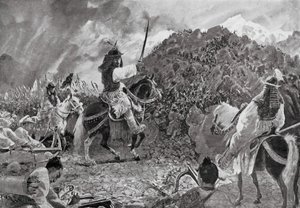 Ryöstöretket raakalaisheimoihin (litografia) tekijältä Henry Charles Seppings Wright