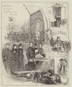 Luonnokset Victoria Hallin avajaisissa, Ealing tekijältä Henry Charles Seppings Wright