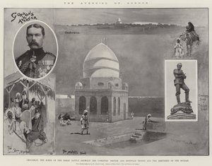Gordonin kosto, Omdurman, suuren taistelun kohtaus yhdistettyjen brittiläisten ja egyptiläisten joukkojen ja Soudanin dervisheiden välillä tekijältä Henry Charles Seppings Wright
