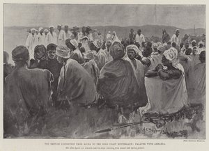 Brittiläinen retkikunta Accrasta Gold Coastin sisämaahan, Palaveriin Amrahian kanssa tekijältä Henry Charles Seppings Wright