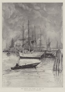 Hampurin satamalakko, toimimaton satama tekijältä Henry Charles Seppings Wright