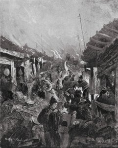 Kapinallinen Li ryöstää Pekingin (litografia) tekijältä Henry Charles Seppings Wright