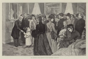Presidentin julkinen vastaanotto Valkoisessa talossa, Washingtonissa tekijältä Henry Charles Seppings Wright