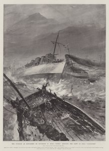 Taifuuni Hongkongissa 10. marraskuuta, HMS Otter pelasti HMS Sandpiperin miehistön