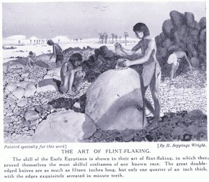 Piikiven valmistuksen taito, n.1920 tekijältä Henry Charles Seppings Wright