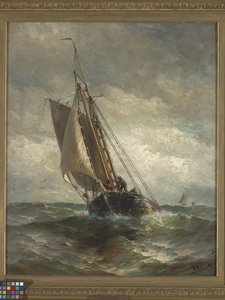 Running For Anchorage (óleo sobre tela) finlandês tekijältä Henry Chase