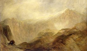 Snowdon (öljy kankaalle) tekijältä Henry Clarence Whaite