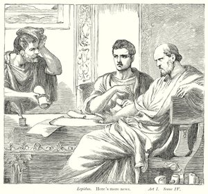 Antonius ja Kleopatra (kaiverrus) tekijältä Henry Courtney (after) Selous
