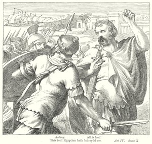 Antonius ja Kleopatra (kaiverrus) tekijältä Henry Courtney (after) Selous