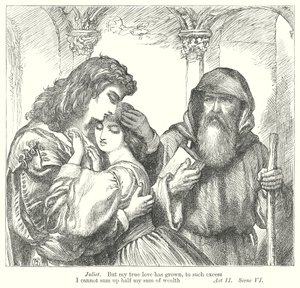 Romeo ja Julia (kaiverrus) tekijältä Henry Courtney (after) Selous