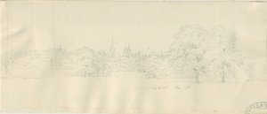 Lichfield - North View (kaukainen): lyijykynäpiirros, nd [1788-1855] (piirustus) tekijältä Henry Curzon Allport