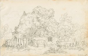Yoxall - Old Farm House: lyijykynäpiirros, nd [c 1815]