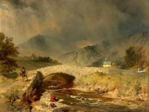 Myrskyinen sää lähellä Amblesidea, Cumbria, 1846